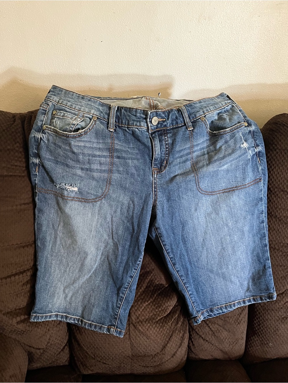 torrid Blue Denim Bermuda Shorts Size 16.  Great condition